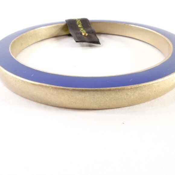 Gerard Yosca Enamel Brass two Way Bangle Bracelet NWOT 150 BLUE BRASS - Picture 5 of 15